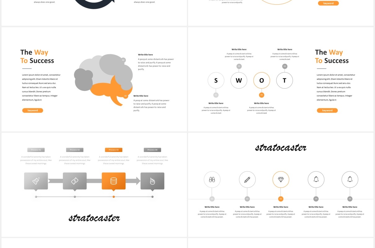 简约国外图片排版信息图表PPT模板Stratocaster Powerpoint Template