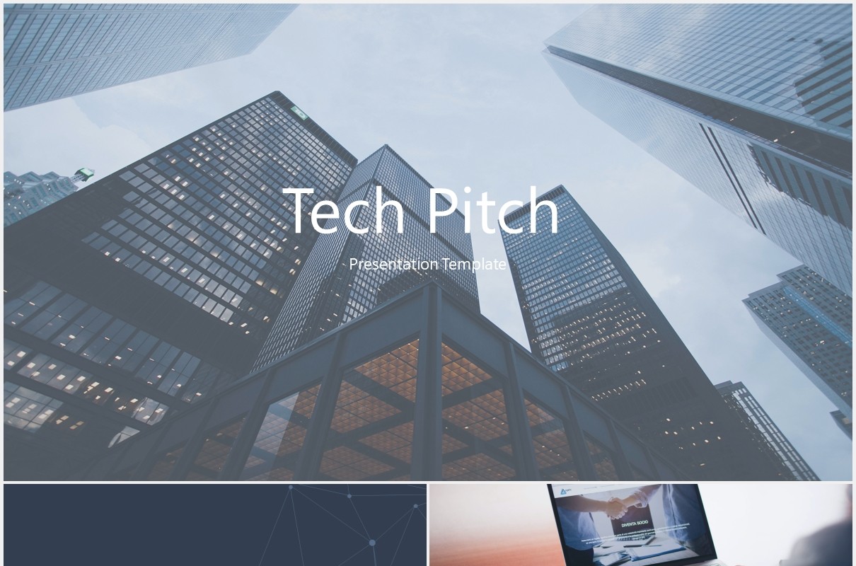 商业项目宣传技术推介展示PPT模板tech pitch powerpoint template