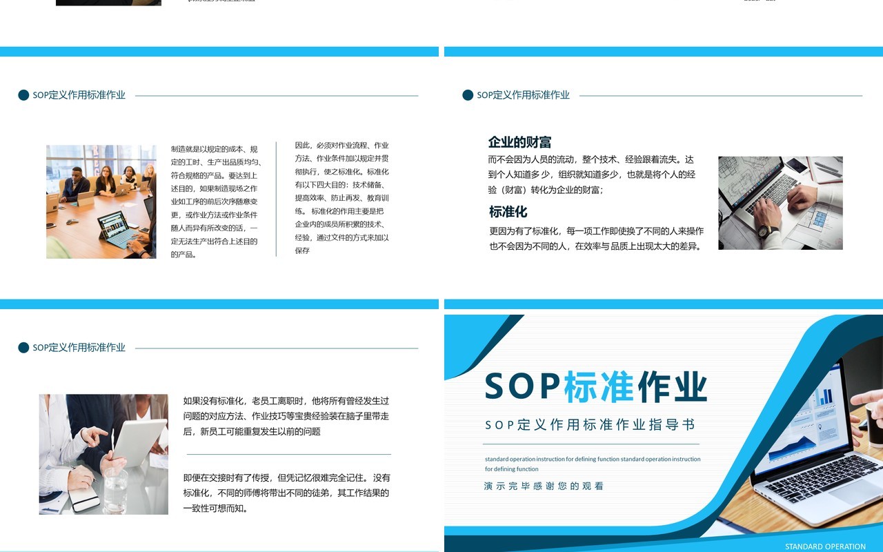 SOP定义作用标准作业指导书动态PPT