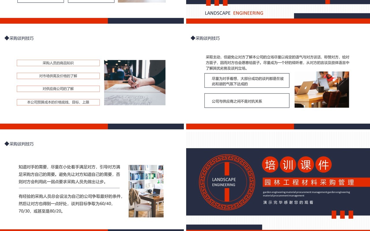 园林工程材料采购管理培训动态PPT模板