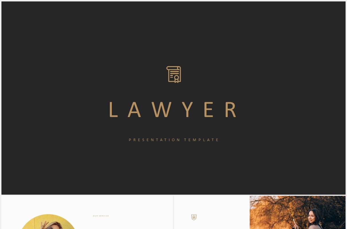 时尚个人简历展示PPT模板lawyer elegant cv powerpoint template