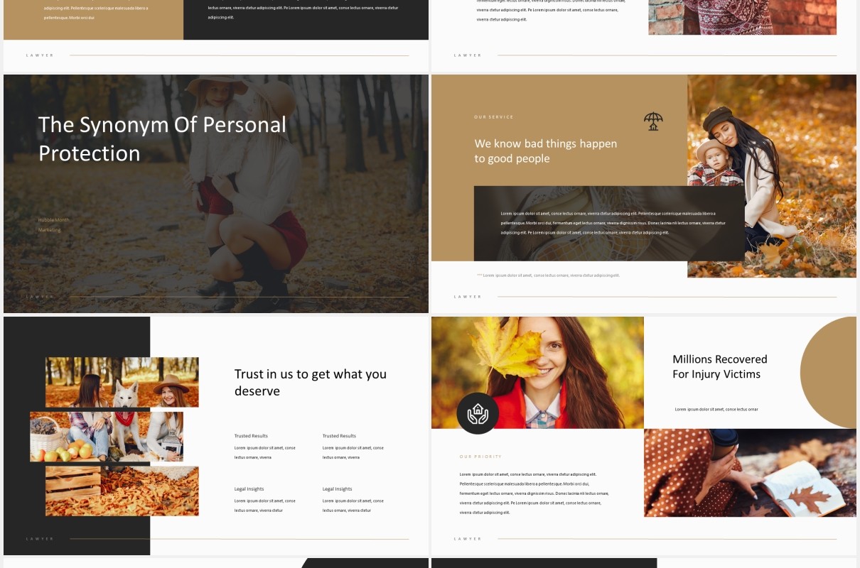 时尚个人简历展示PPT模板lawyer elegant cv powerpoint template