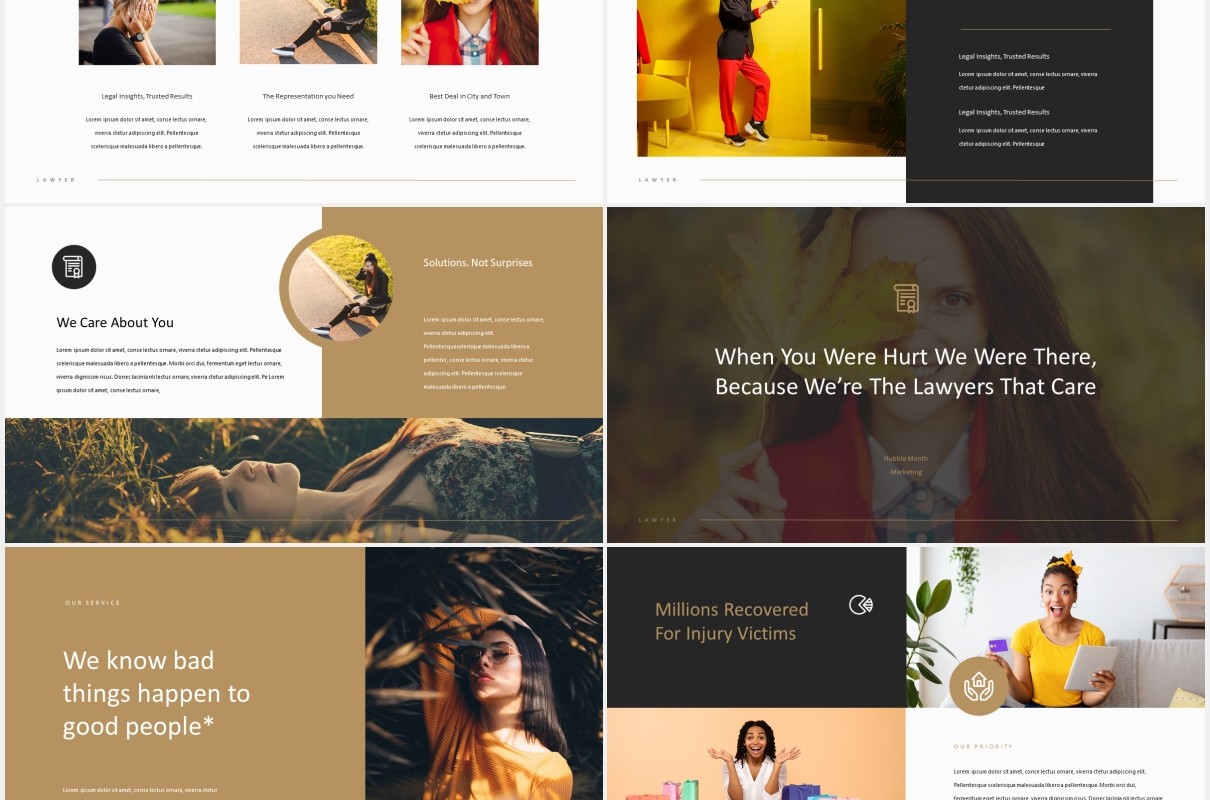时尚个人简历展示PPT模板lawyer elegant cv powerpoint template