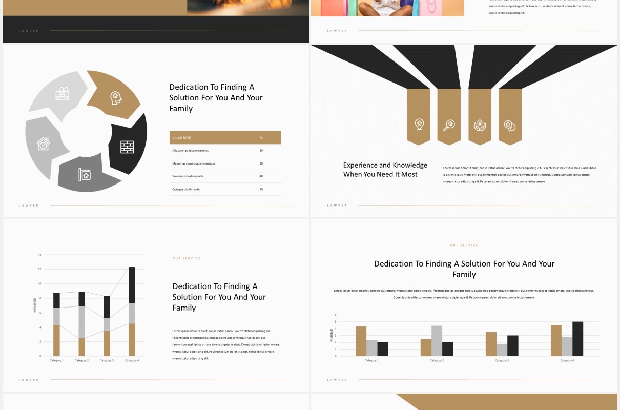 时尚个人简历展示PPT模板lawyer elegant cv powerpoint template