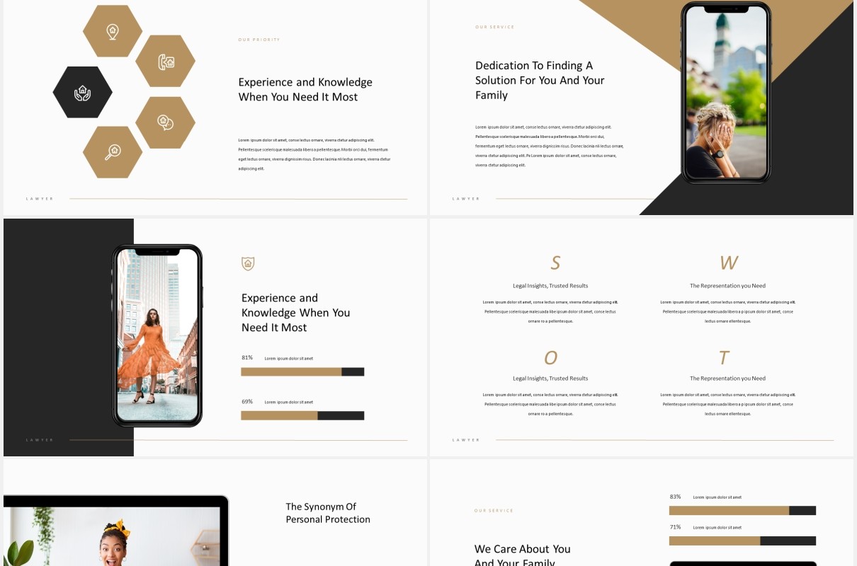 时尚个人简历展示PPT模板lawyer elegant cv powerpoint template