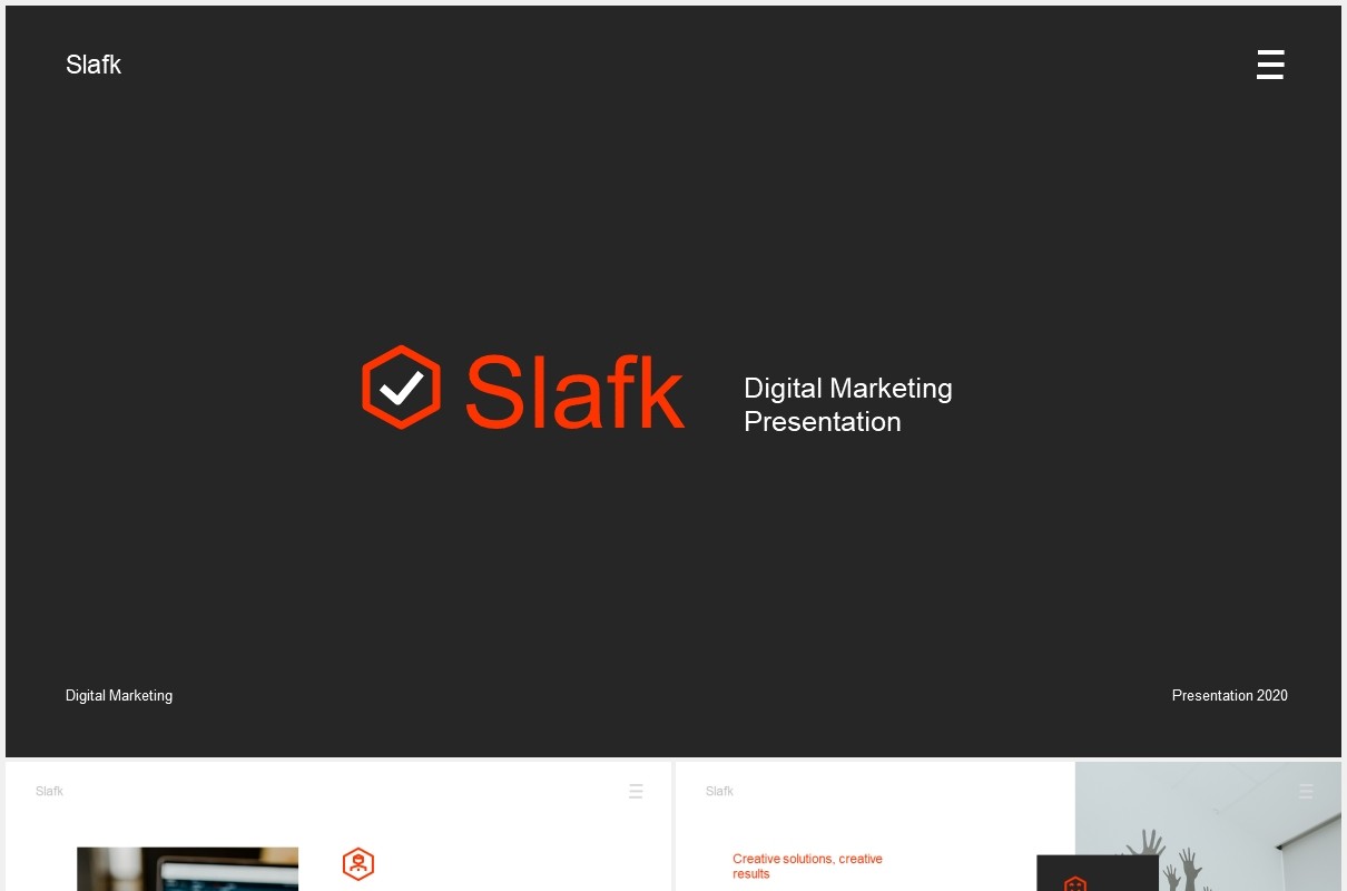 商务企业数字营销PPT模板slafk digital marketing powerpoint template
