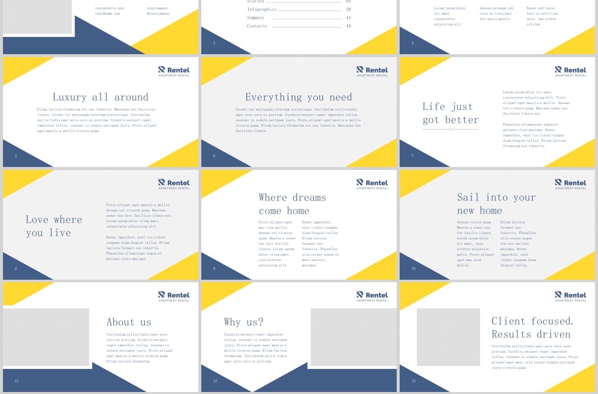 公寓租赁PPT版式模板Apartment Rental PowerPoint Presentation Template