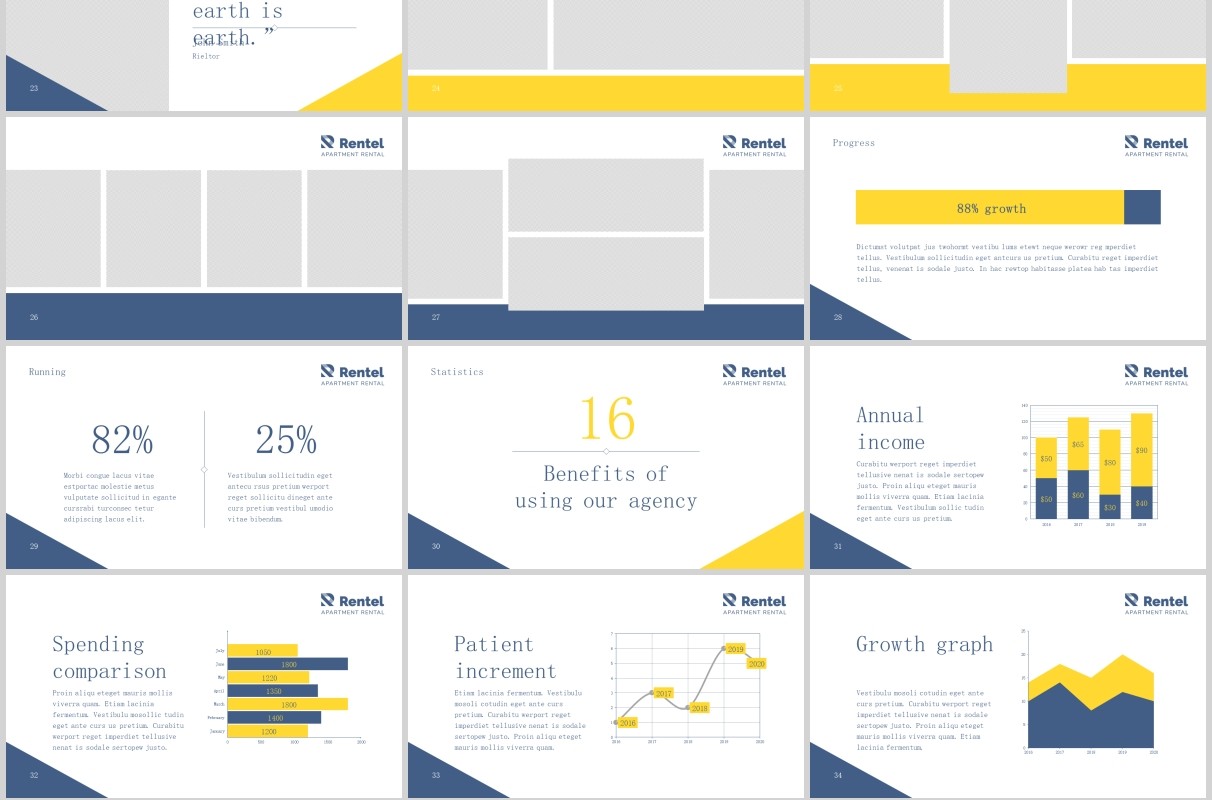 公寓租赁PPT版式模板Apartment Rental PowerPoint Presentation Template