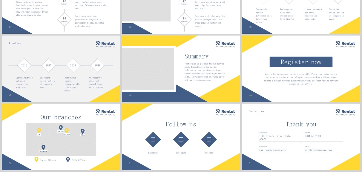 公寓租赁PPT版式模板Apartment Rental PowerPoint Presentation Template