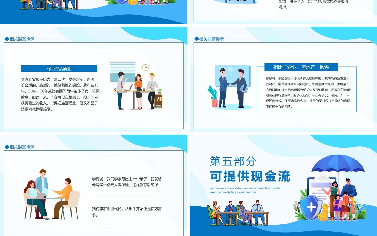 富人为什么买保险动态PPT模板
