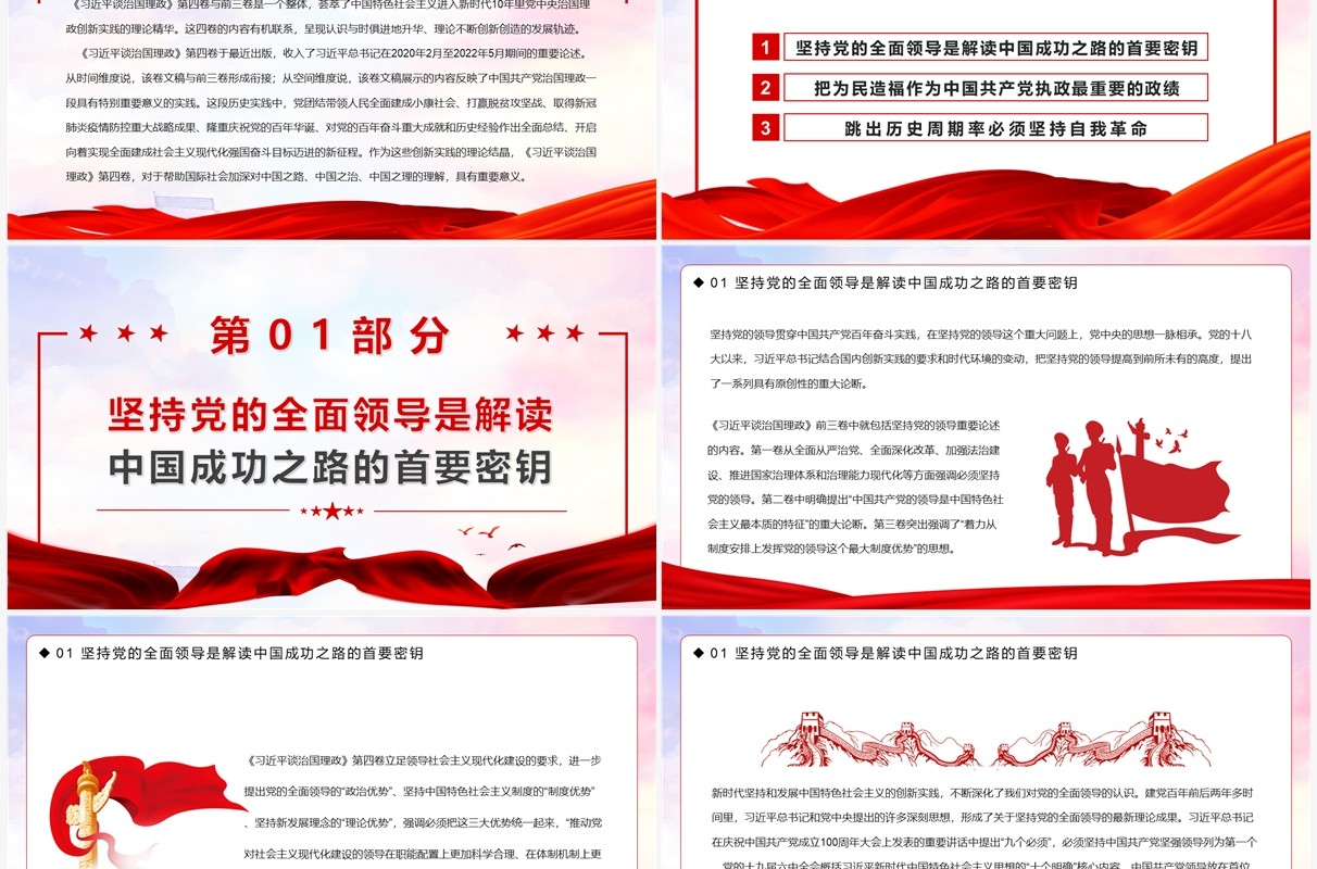 治国理政创新实践的理论精华PPT模板