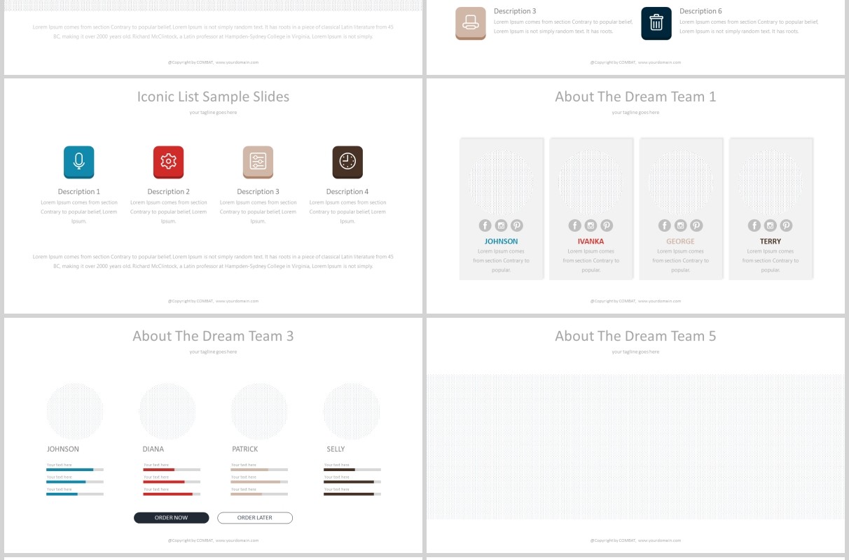 公司工作汇报PPT模板图文排版设计Combat Powerpoint Template