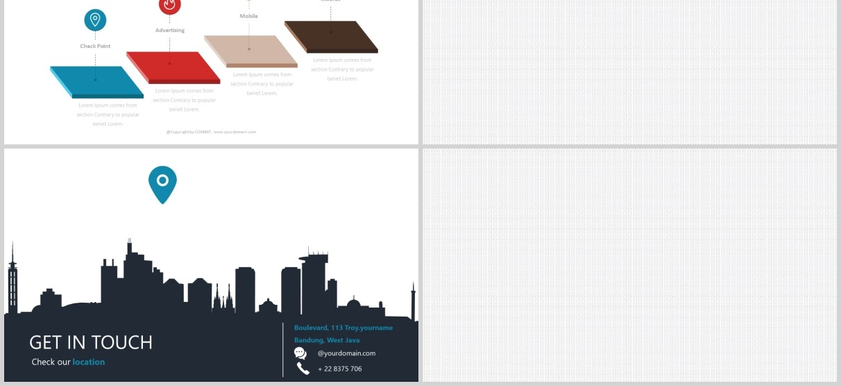 公司工作汇报PPT模板图文排版设计Combat Powerpoint Template