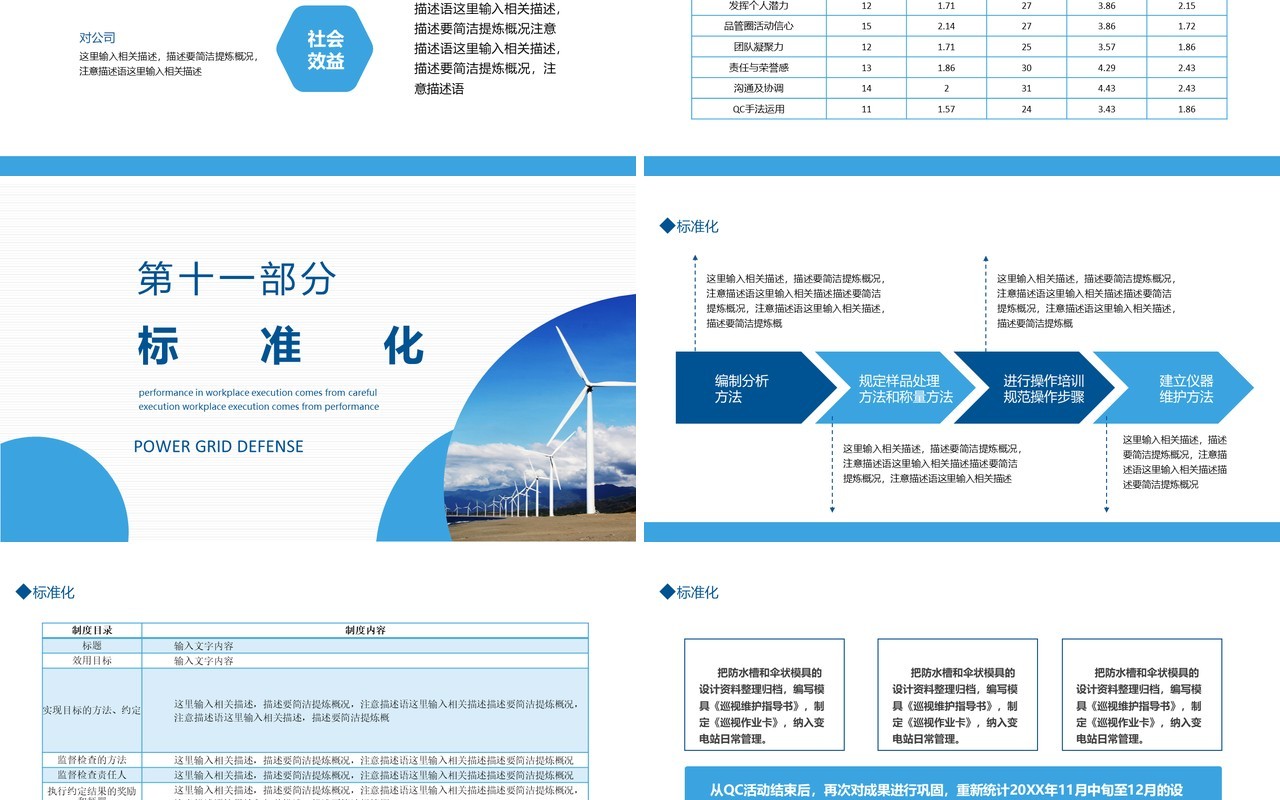 电网QC答辩活动计划现状分析目标实施动态PPT模板