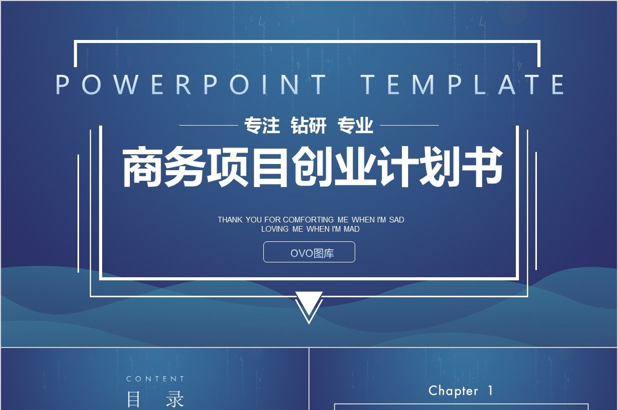 商务项目创业计划书PPT模板