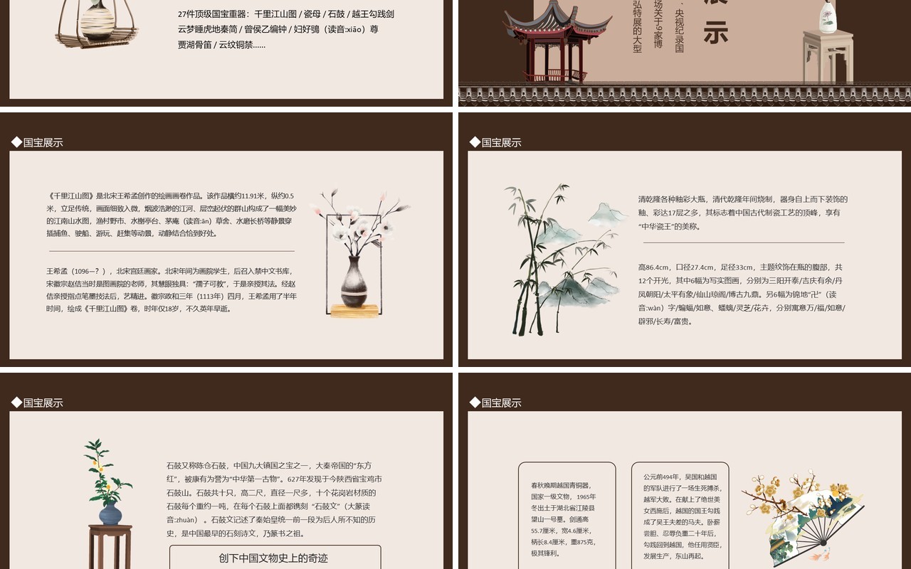 文博探索节目国家宝藏动态PPT模板