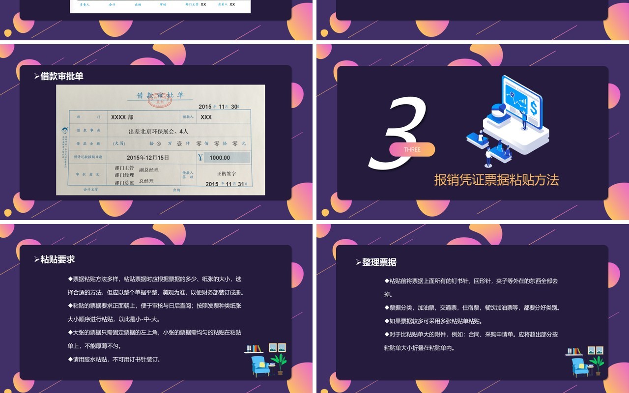 流体渐变风企业财务报销流程培训PPT模板