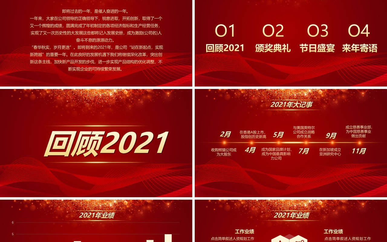 2022扬帆起航再创辉煌企业年会PPT模板