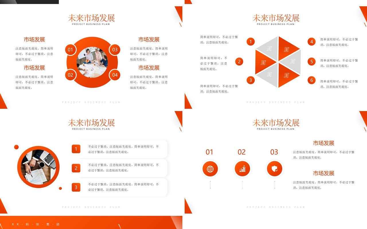 橙色商务风项目商业计划书PPT通用模板