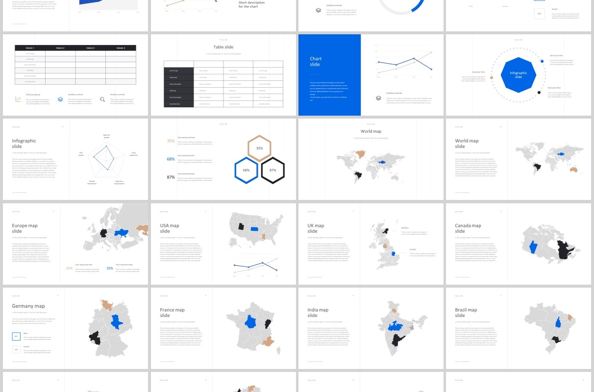 图片排版设计PPT演讲模板KEY模板Passion PowerPoint Template Keynote Template