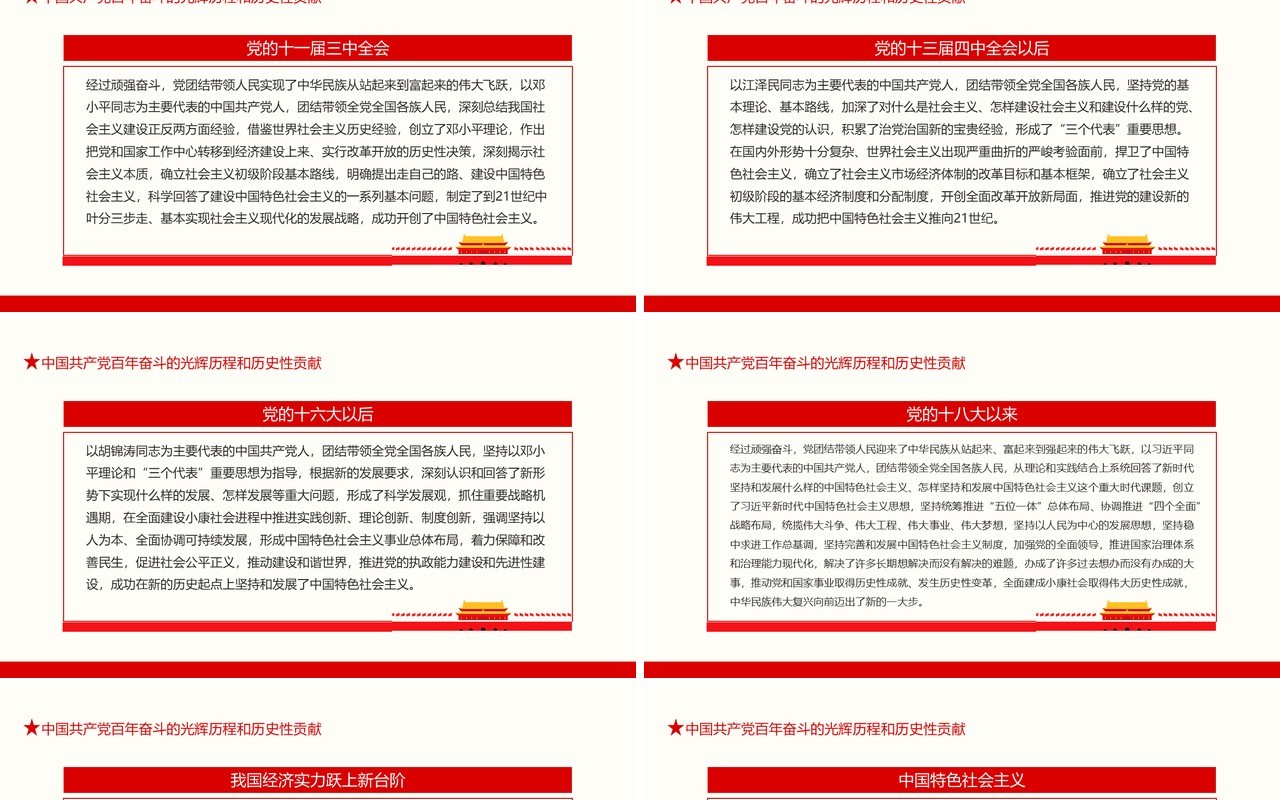 党员干部要从党的百年历史中汲取继续前进的智慧和力量动态PPT模板