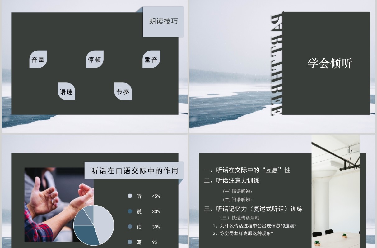 简约演讲与口述培训课件PPT模板