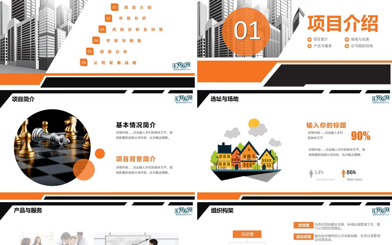 商业项目计划书演示报告PPT模板