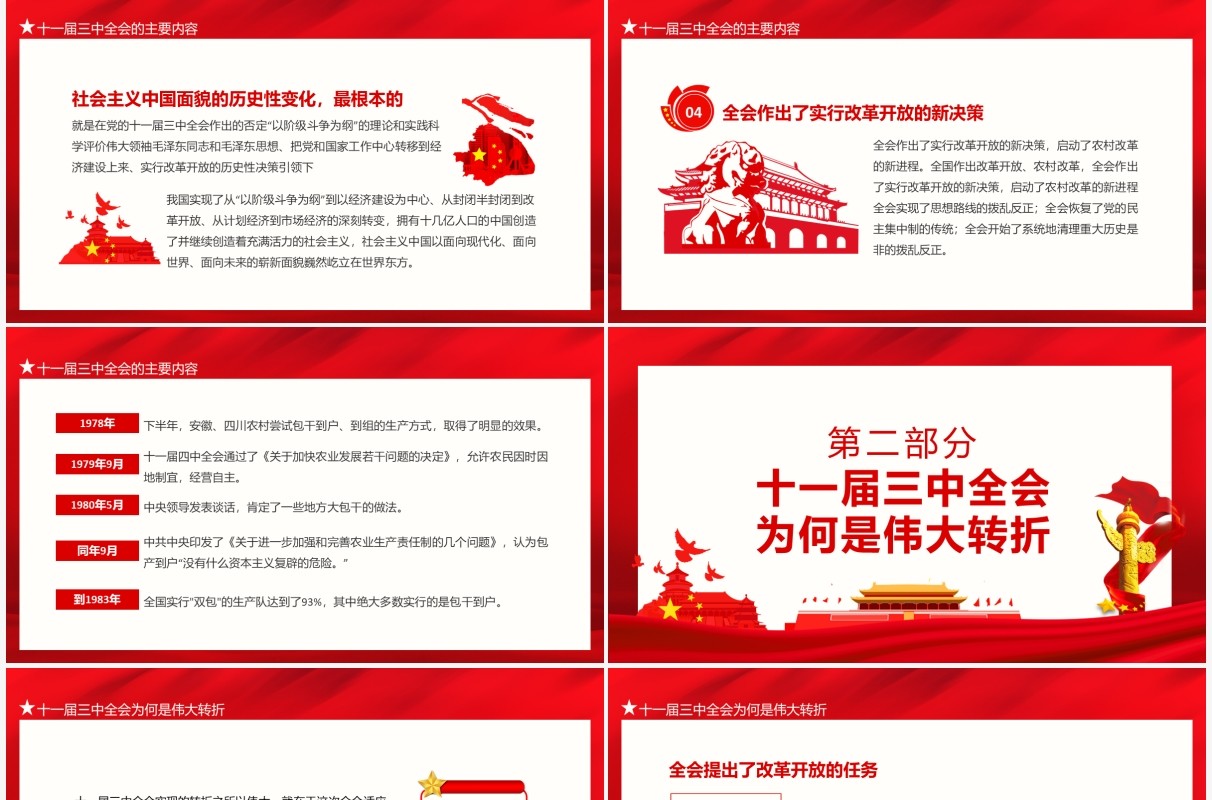 党的十一届三中全会与伟大历史转折动态PPT模板