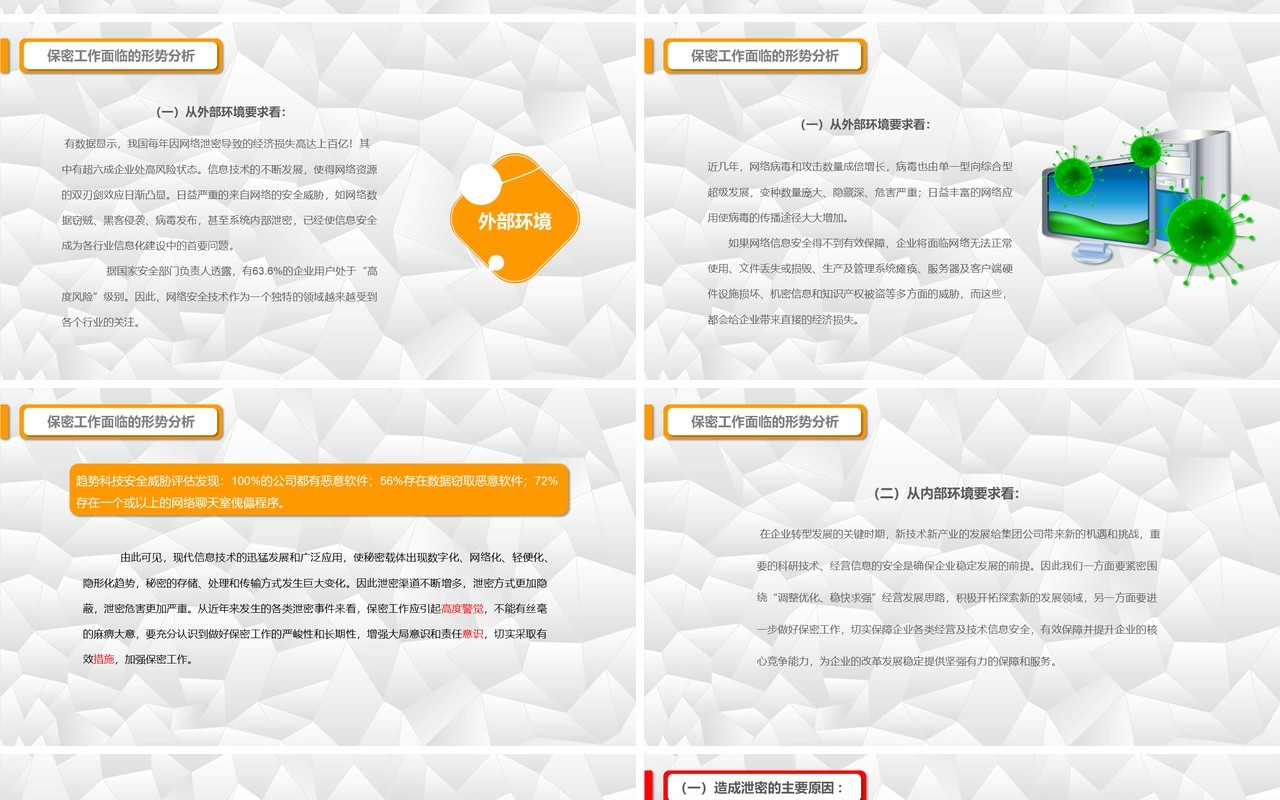 彩色保密知识培训PPT模板