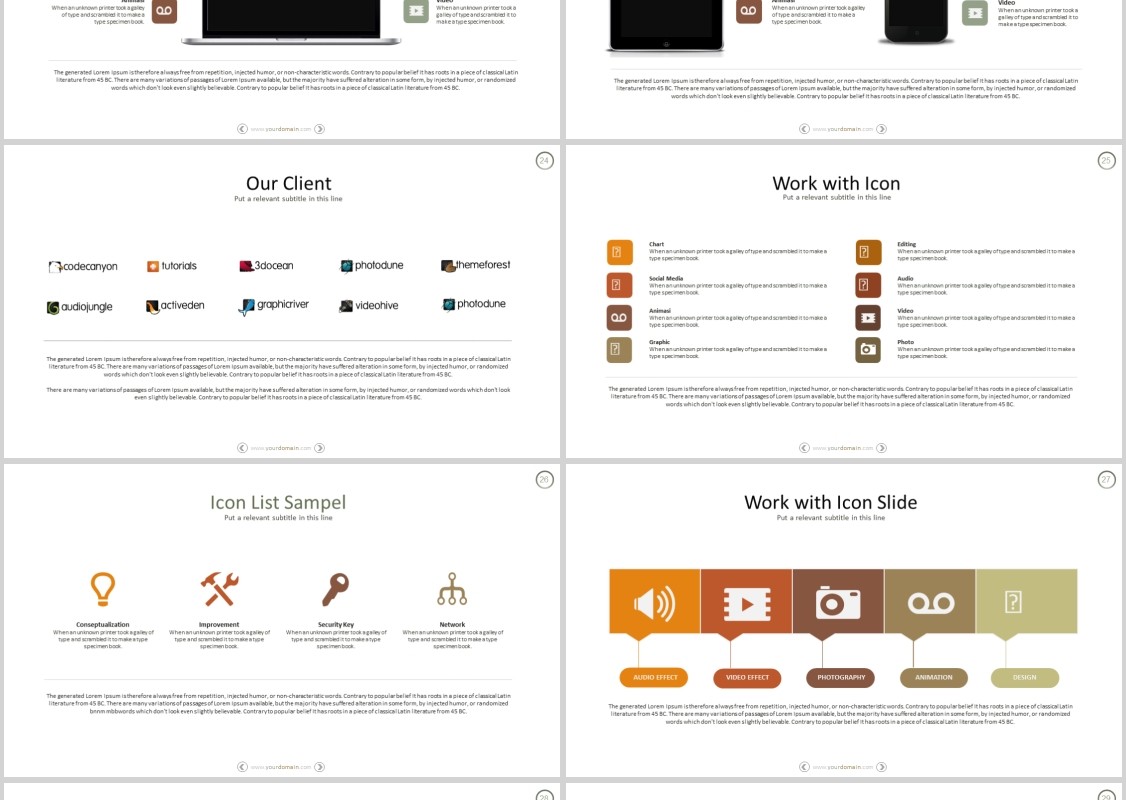 简洁商务PPT版式设计信息图表模板Brambang Powerpoint
