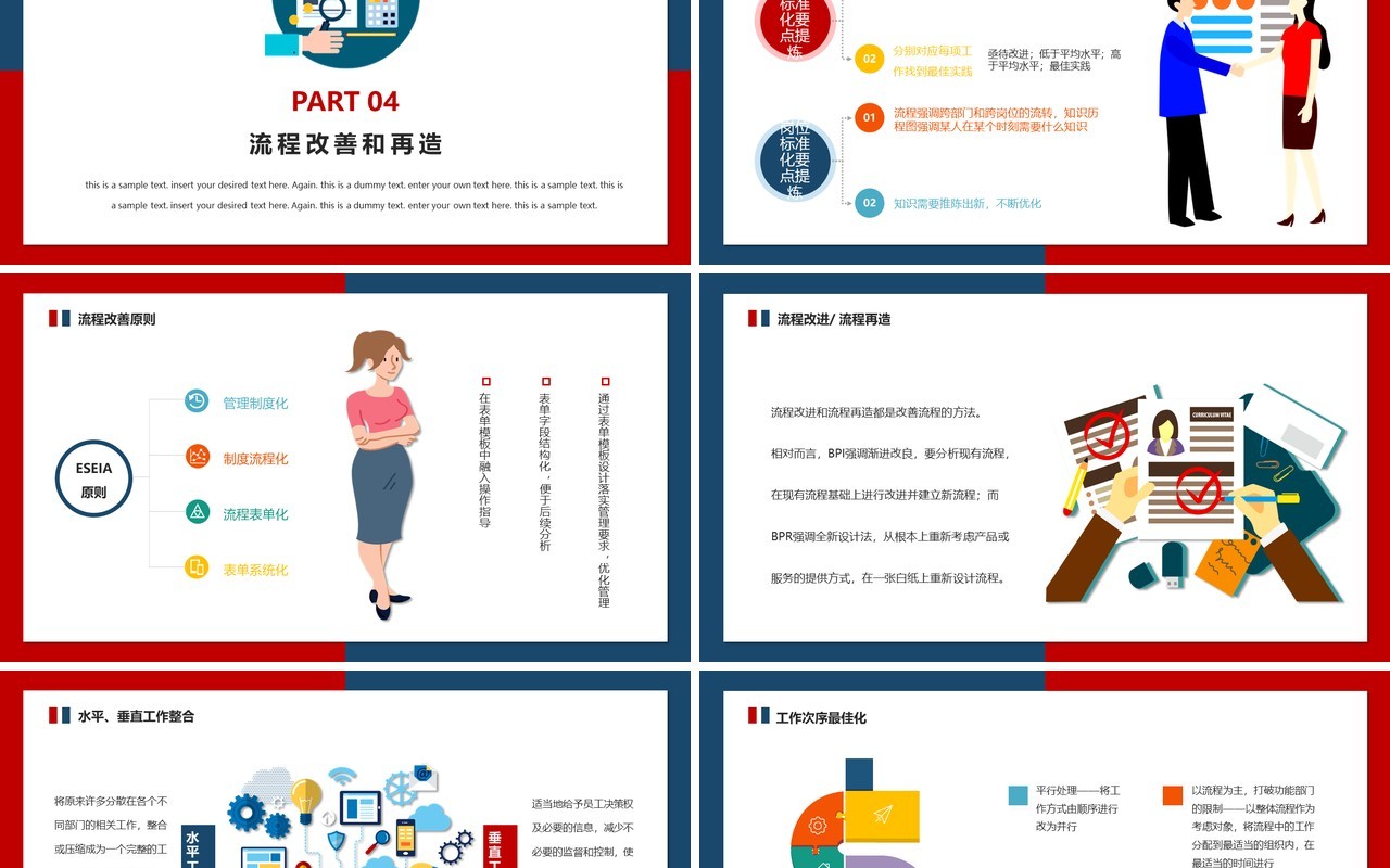 简约商务公司流程管理培训课件PPT模板