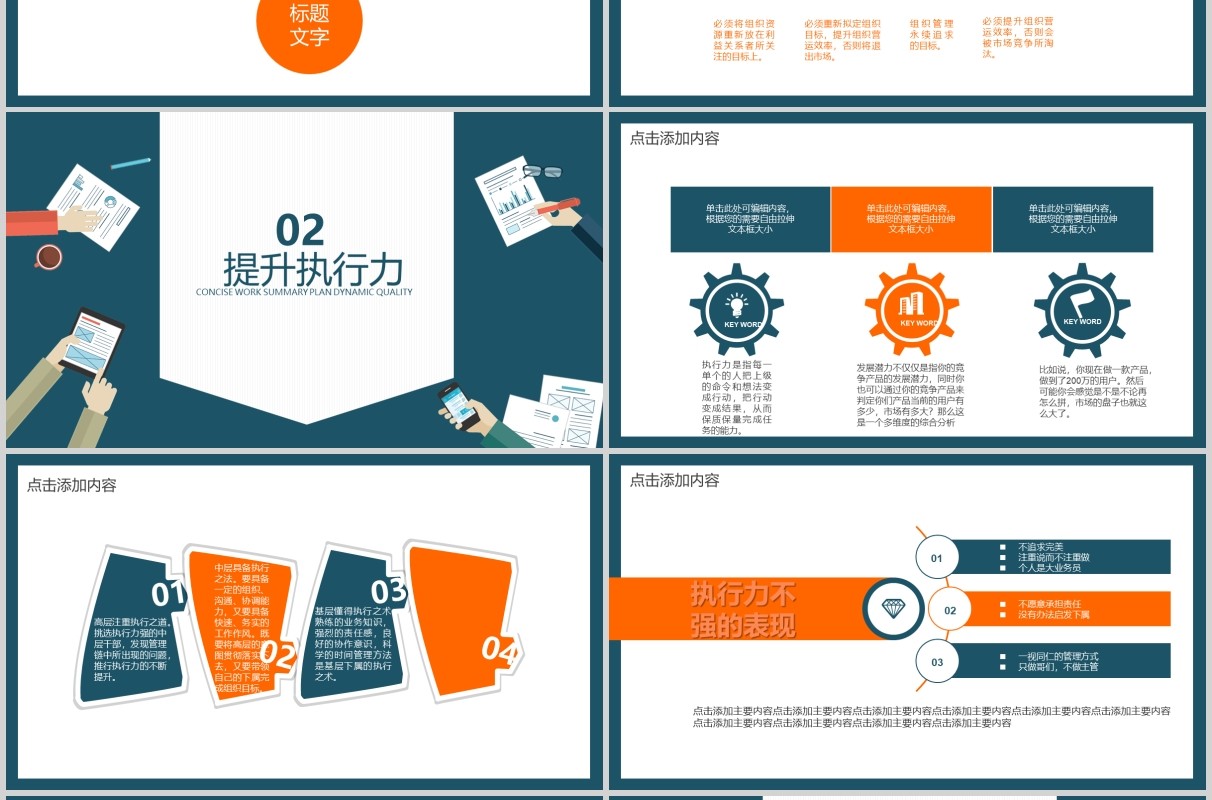 简约团队工作效率与能力提升培训课件PPT模板