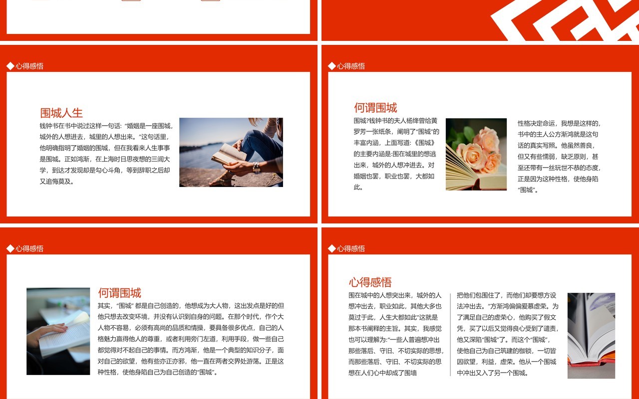钱钟书小说世界文学名著围城导读动态PPT模板