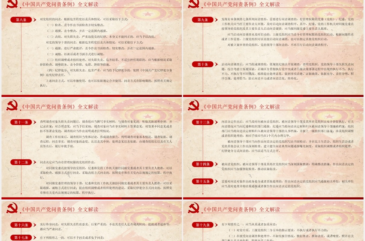 中国共产党问责条例学习解读党建PPT模板