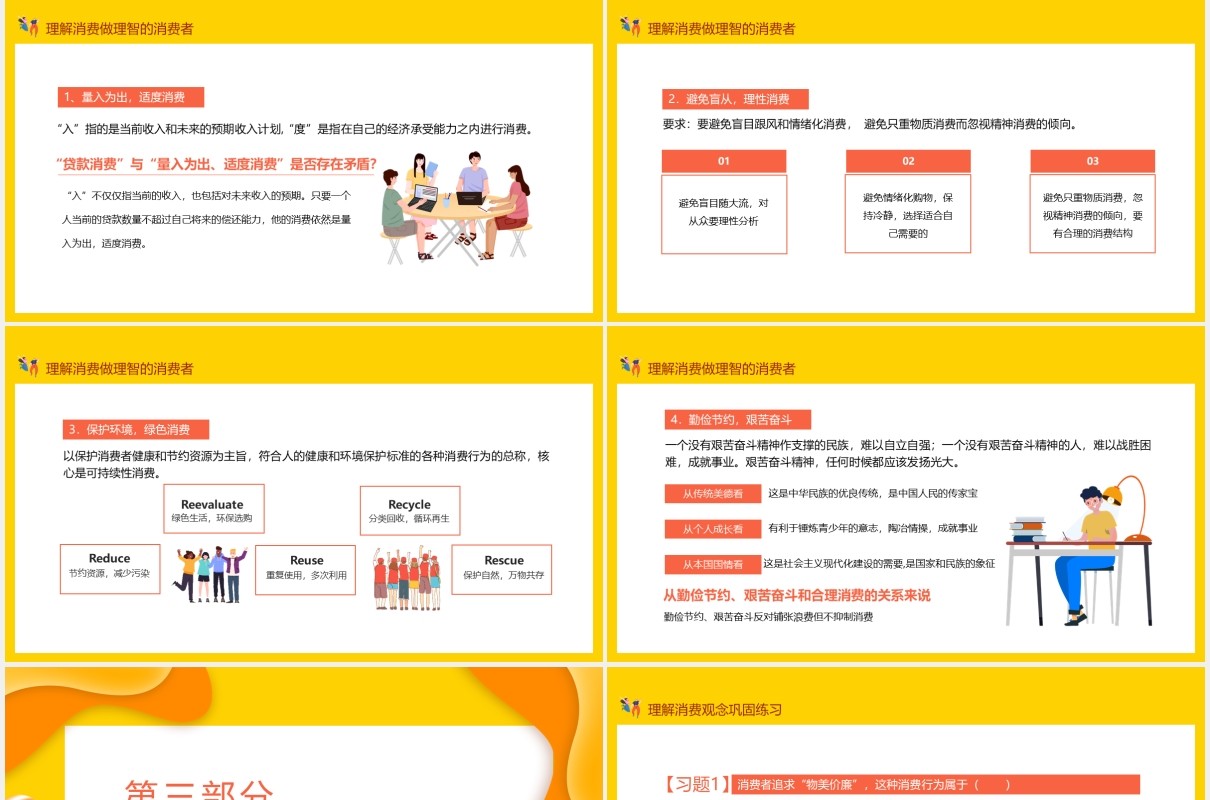 树立正确的消费观人教版高中思想政治系列必修课件PPT模板