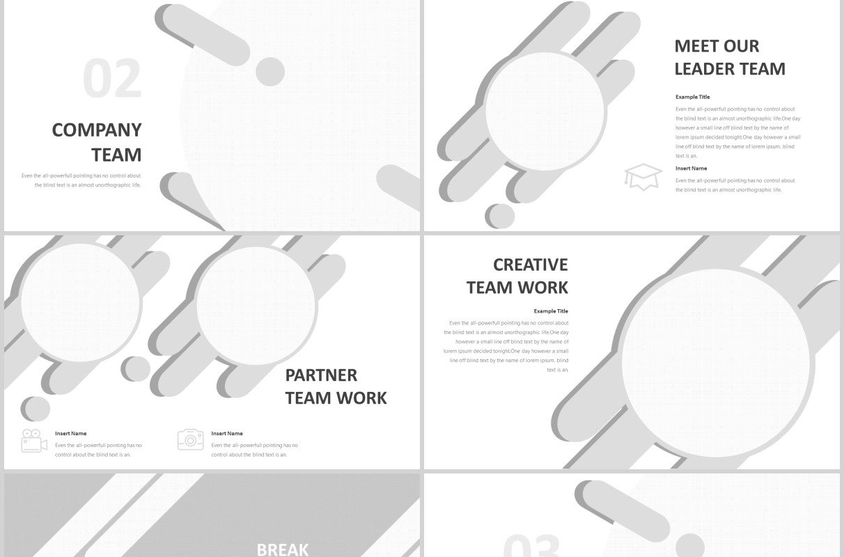 简洁创意图形占位符工作总结汇报PPT模板版式设计Arifirst Powerpoint Template