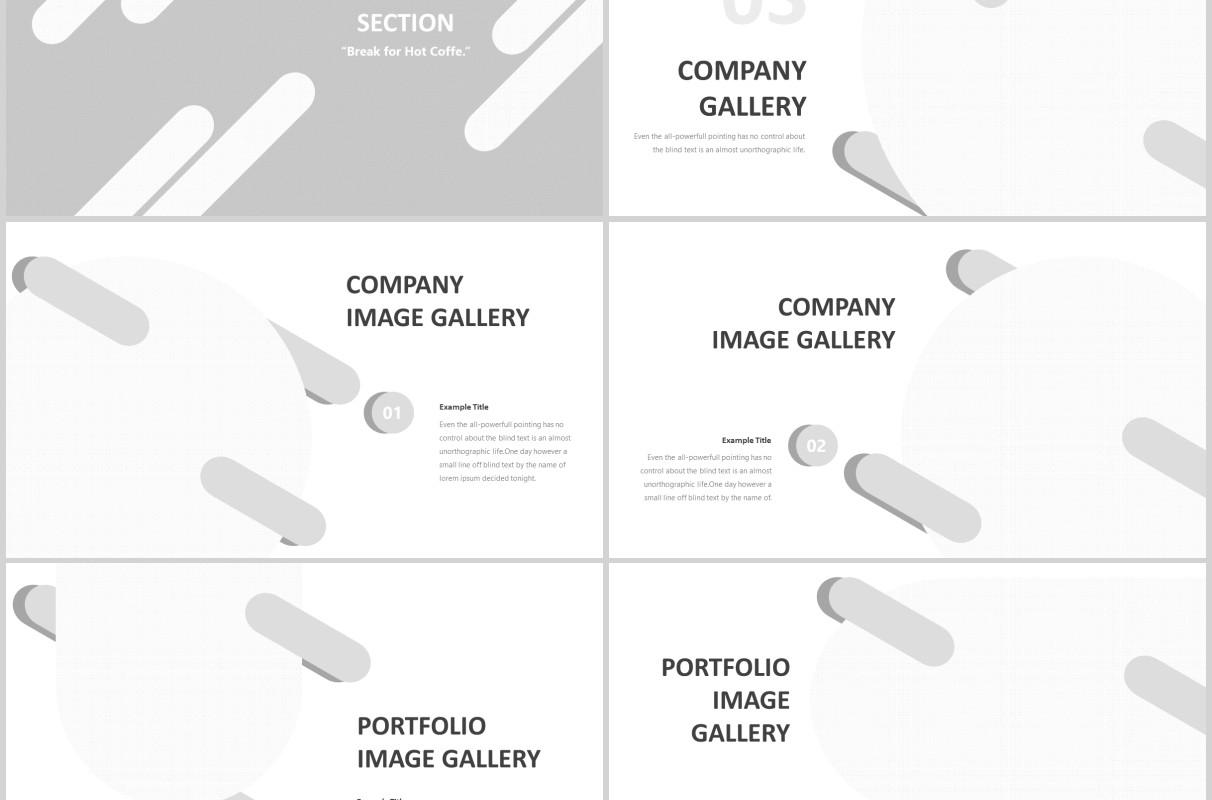 简洁创意图形占位符工作总结汇报PPT模板版式设计Arifirst Powerpoint Template