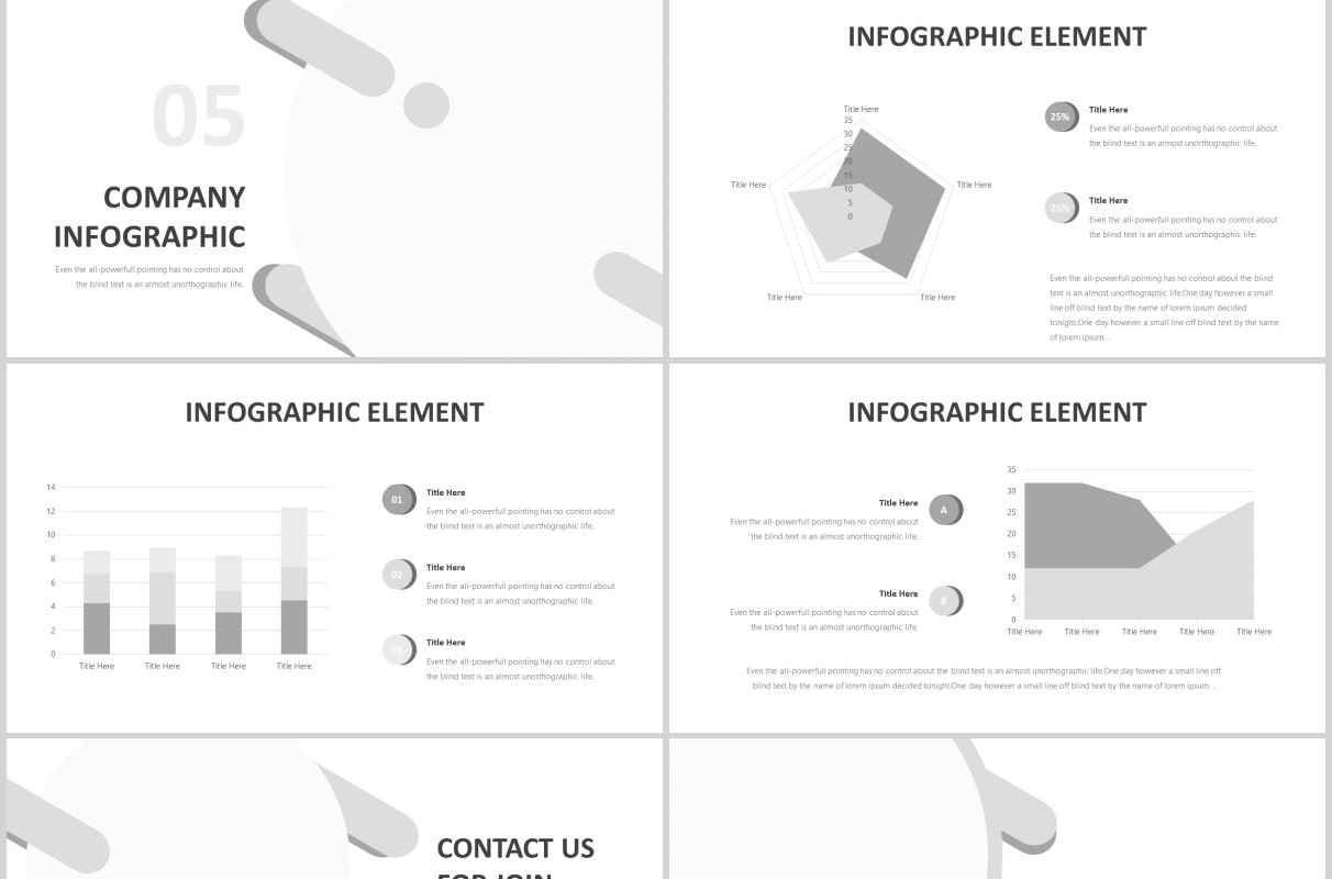 简洁创意图形占位符工作总结汇报PPT模板版式设计Arifirst Powerpoint Template
