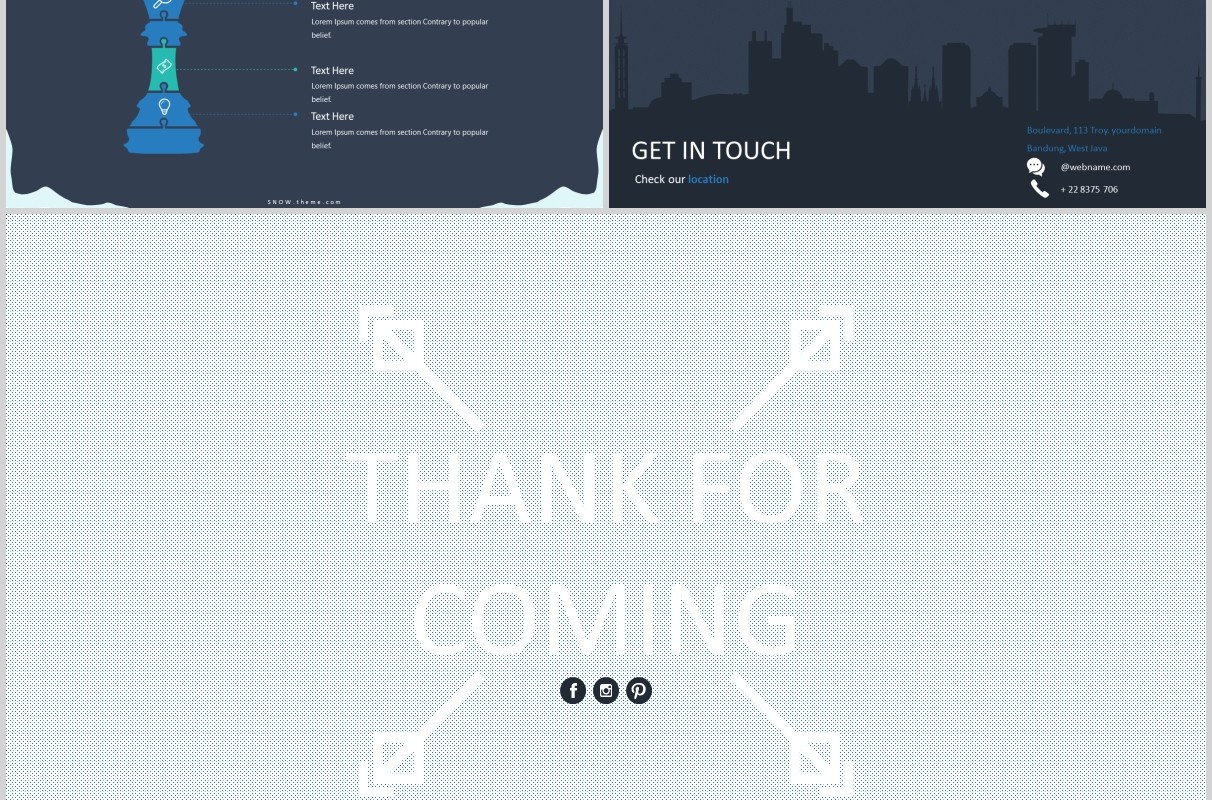 冰山图可视化信息图表通用PPT商务模板版式设计SNOW POWERPOINT PRESENTATION TEMPLATE