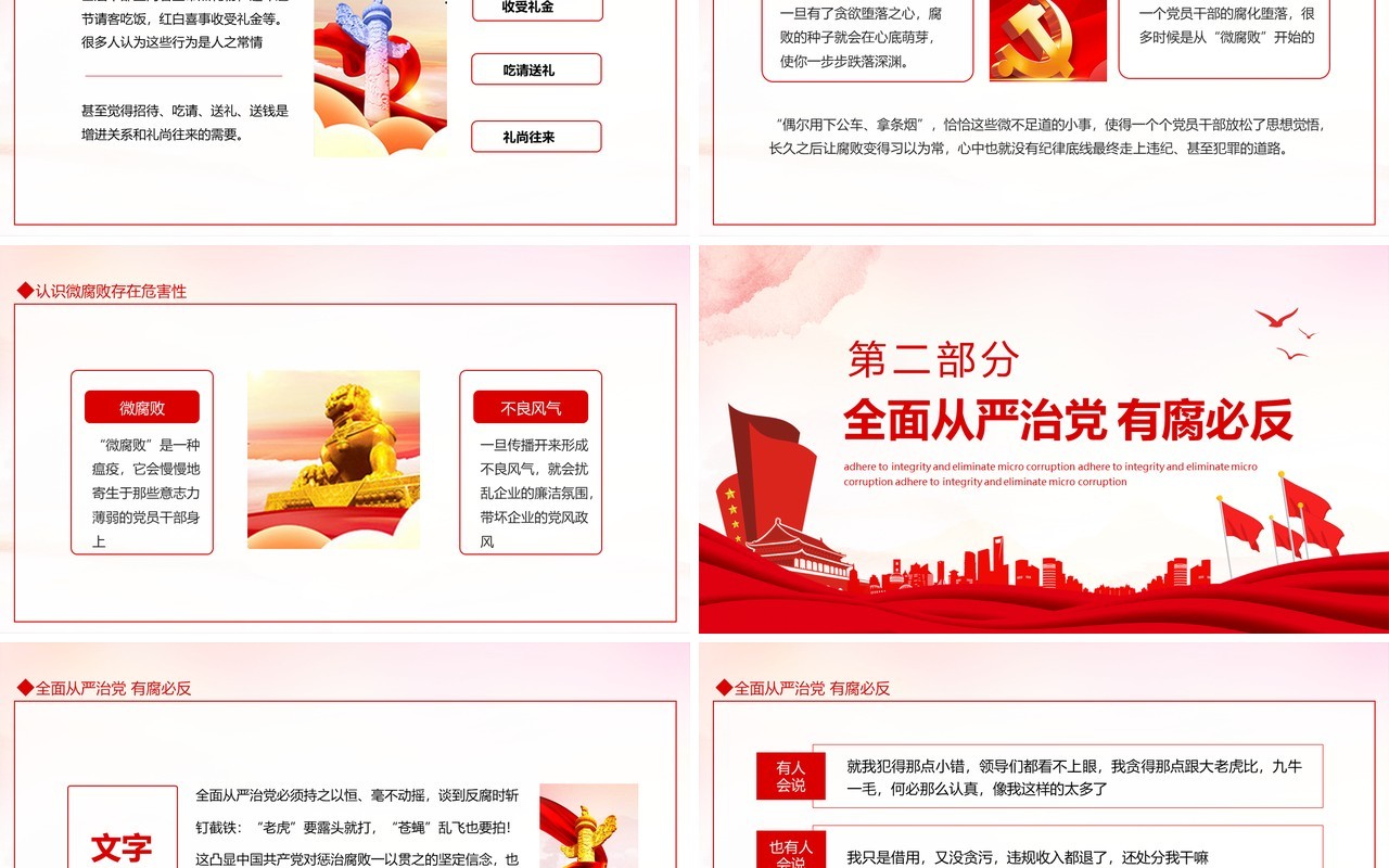 坚守廉洁心杜绝微腐败不忘初心严于律己做一名合格的共产党员动态PPT模板