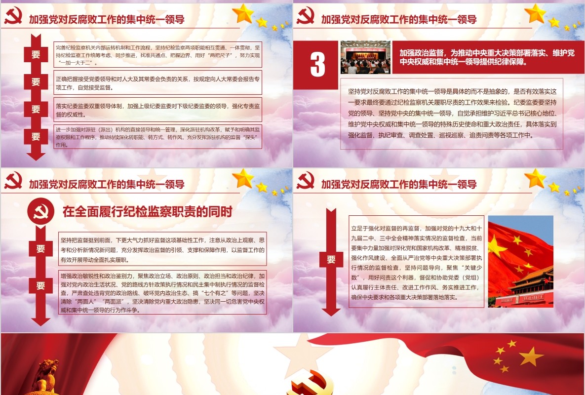 中国梦强国梦加强党风廉政建设党课PPT模板