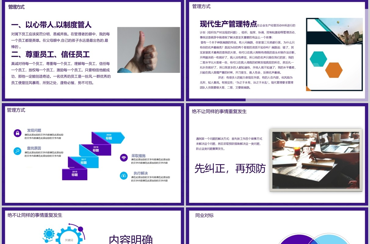 蓝色团队管理成功经验分享PPT模板