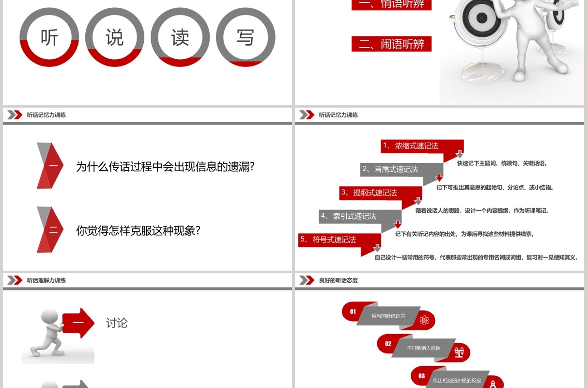 简约演讲与口才讲师培训PPT模板