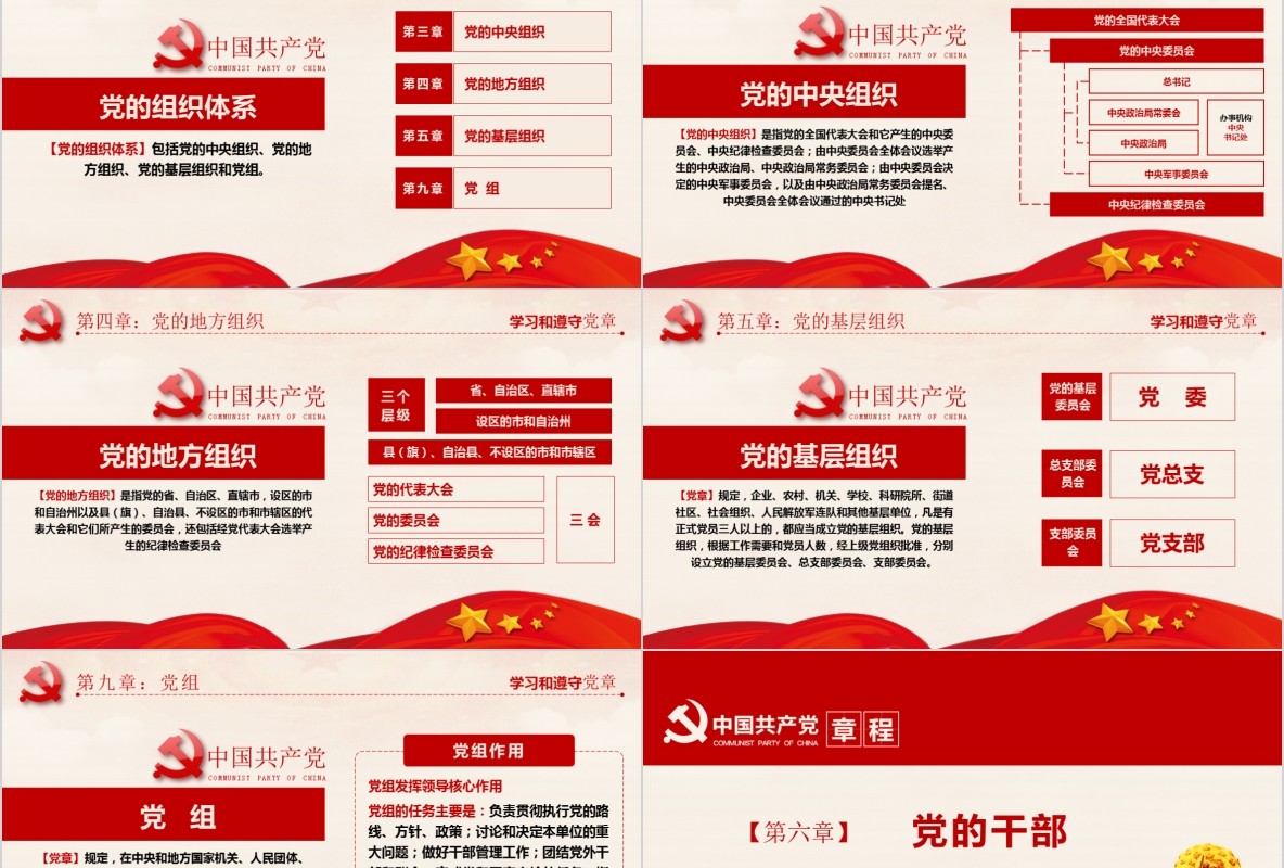 学习新微党章党课PPT模板36