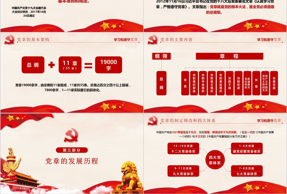 学习新微党章党课PPT模板36