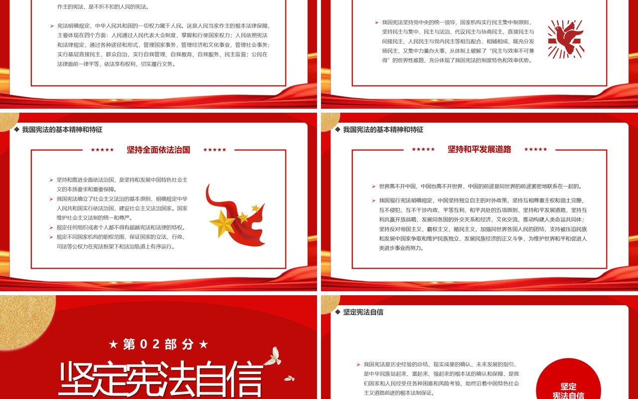 弘扬宪法精神坚定法治信仰专题学习PPT模板