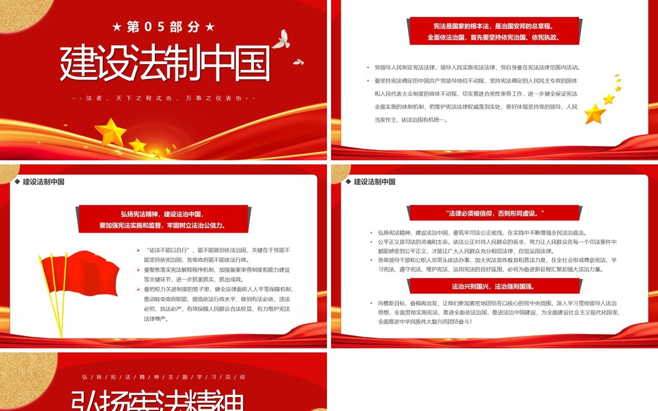 弘扬宪法精神坚定法治信仰专题学习PPT模板