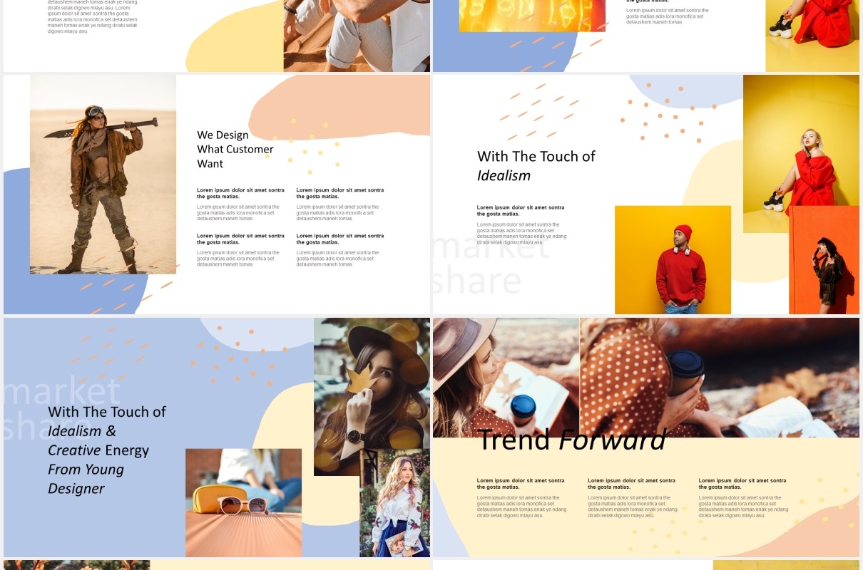时尚模特摄影展示PPT模板Fasyen Powerpoint Template
