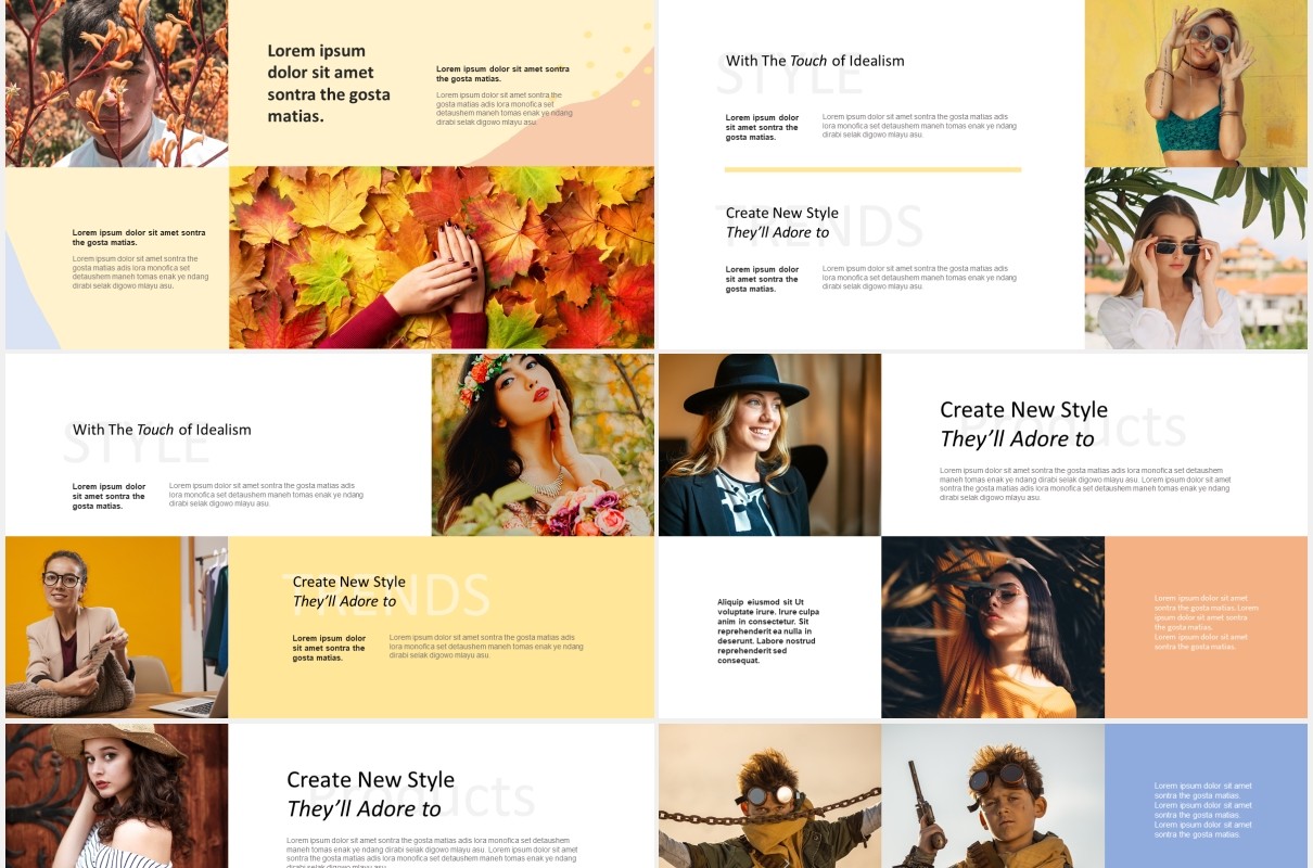 时尚模特摄影展示PPT模板Fasyen Powerpoint Template