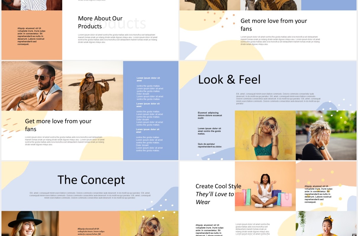 时尚模特摄影展示PPT模板Fasyen Powerpoint Template